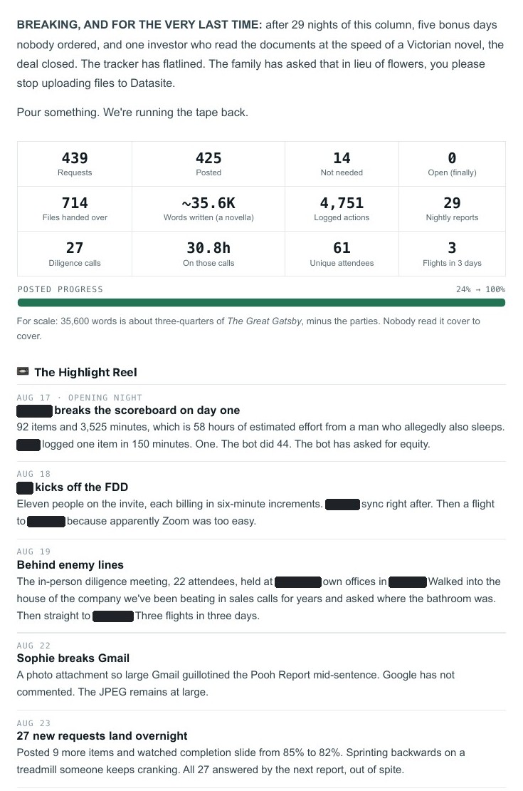 Final nightly report